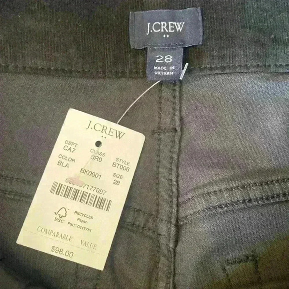 J Crew Corduroy full-length essential straight pant 28 NWT - Picture 2 of 3